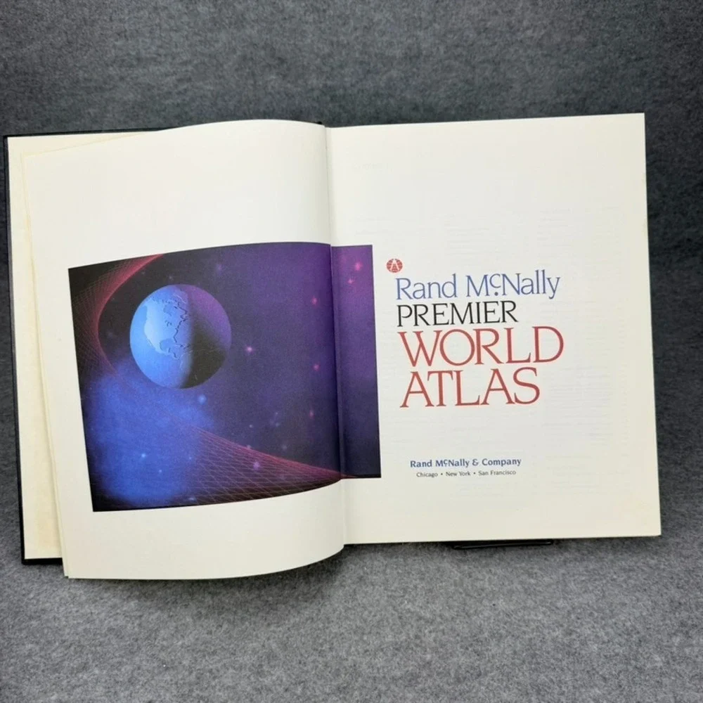 Rand McNally Premier World Atlas 1987 Hardcover Vintage World Maps 528-83400-2